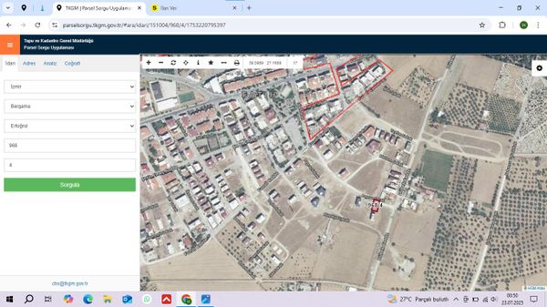 Bergama Fatih Mahallesinde (338 M2) Satılık Arsa