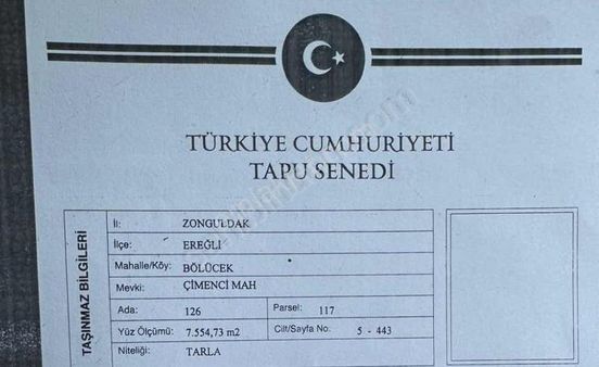 Öner Güneri Den Bölücek Te Satılık Tarla