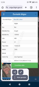 Niğde Bor Acıgöl Mahallesi'nde Satılık Tarla (2)