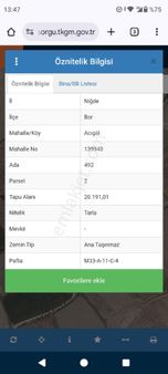 Niğde Bor Acıgöl Mahallesi'nde Satılık Tarla (3)