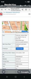 Döşemealtı Çıplaklı Da 340 M2 Kat Karşılığı Arsa