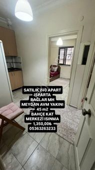 Isparta Bağlar Mh Satılık 2+0 Apart