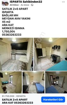 Isparta Bağlar Mh Satılık 2+0 Apart