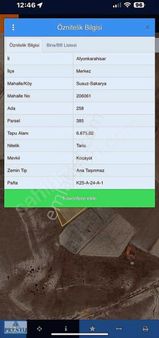 Gebeceler Yoluna Yakın Sanayi Bölgesinin Arkadında Satılık Tarla
