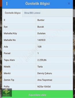 Akbaydan Dutalanında Satılık Yazlık