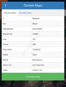 Çalışkanlar Group Gyo'dan Balya'dan 12.535m2 Satılık Tarla