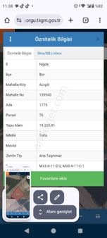 Niğde Bor Acıgöl Mahallesi'nde Satılık Tarla (5)