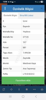 Tek Tapu 2 Dönüm Zeytinlik