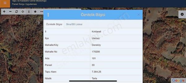 Güneş Emlaktan Kaçmaz Fırsat 7.365 M2 Arsa