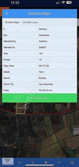 İlyas Nas'tan Çarşamba Sahilköy Mah.yola Cephe Satılık Tarla