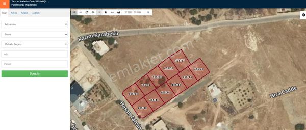 Adıyaman Besnide Kat Karşılığı 11 Adet Arsa 7100m2