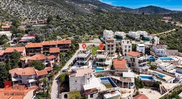 Kalkan Kışla Mevki Manzaralı Lüx İskanlı İkiz Villa Fırsatı