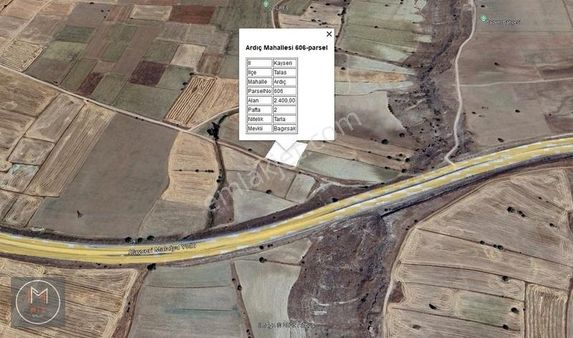 Yatırım Fırsatı Talas Ardıç Mahallesinde 2400 M2 Tek Tapu Tarla