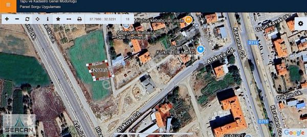 Yaylapınarda Karaman Yolu Yakını 617 M2 Arsa