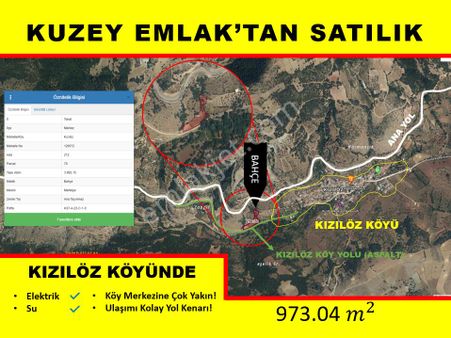 Kuzey Emlak'tan Tokat Kızılöz Köyünde Satılık Bahçe