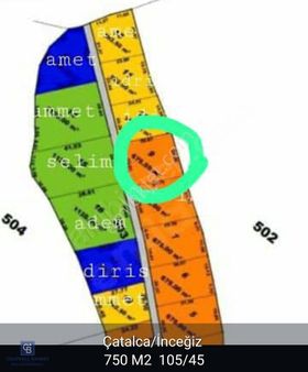 İstanbul Çatalca İnceğiz Satılık 750m2 Arsa
