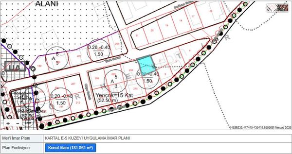 Yakacık' Ta 188m² Arsa-kartal-pendik-yakacık Vd 650m Mesafede