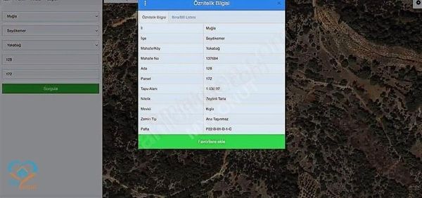 Mykonut'tan Seydikemer'de 1030 M2. Satılık Tarla