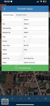 Burdur Teffenni Zafer Köyünde Satılık Arsa