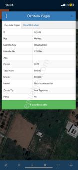 Isparta Merkez Büyükgökçeli'nde Satılık Tarla