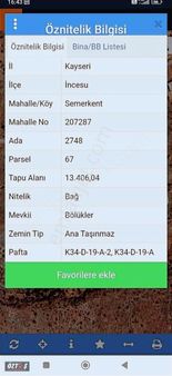 İncesu Semerkentte Tam Yatırımlık Bağ