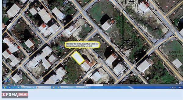 A.köy Çardaktepede Tek Daire İnş. 0,95 3 Kat İmarlı 165 M2 Arsa