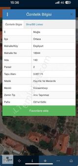 Ortaca Ekşiliyurt Mahallesinde Doğa İle İçiçe 450 M2 Arsa