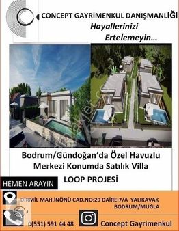 Bodrum Gündoğan Merkezi Konumlu Müstakil Havuzlu Satılık Villa