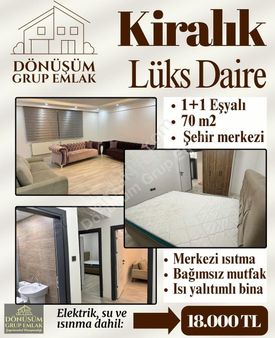 Dönüşüm'den Şehir Merkezinde Kiralık Lüks Ve Geniş 1+1 Daire