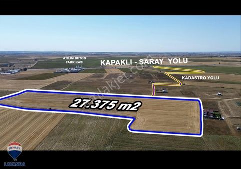 Remax Lavanda Tekirdağ Saray Büyükyoncalı 27.375 M2 Arazi