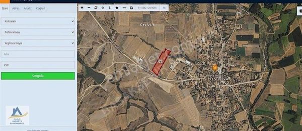 Kırklareli Pehlivanköy Yeşilovada Satılık Cadde Cepheli Tarla