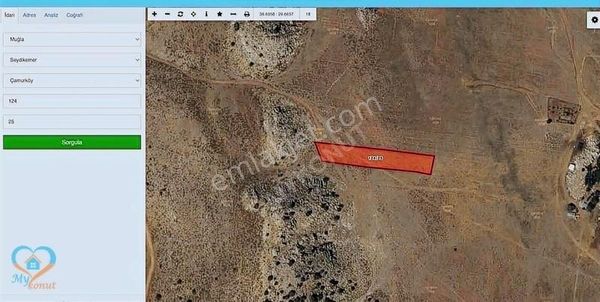 Mykonut'tan Seydikemer'de 2734 M2. Yatırımlık Satılık Tarla