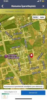 Kepez Odabaşı Dırank Pistine Yakın 350mt Villa Arsa