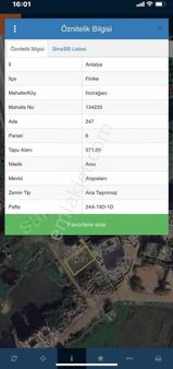 Antalya Finike Kum Mahallesi 571 Mt 4 Kata İmarlı