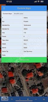 Pozantı Selçuk Emlak'tan Hatıllı Mev. İmarlı 502 M2 Satılık Arsa