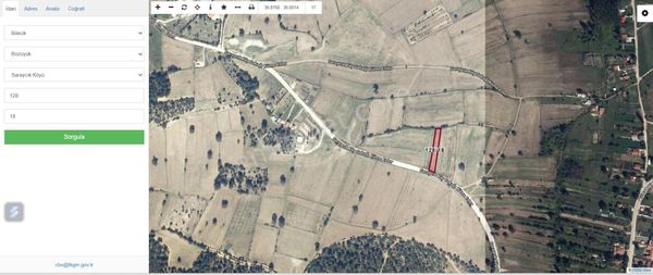 Bilecik Bozüyük Saraycık Köyü Satılık 1093 M2 Tarla