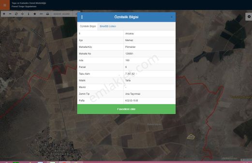 Aksaray Merkez Pörnekler Satılık Tarla