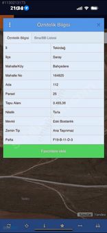 Tekirdağ Saray Bahçe Dere‘de Satılık 317 Metre Arsa