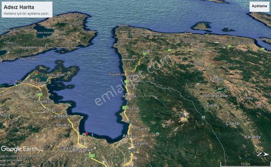 Balıkesir Burhaniye Kuyucak Köyünde Satılık 713 M2 Bademlik Bahçesi