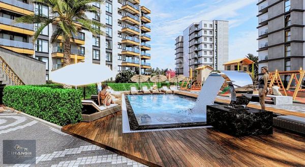 Çanakkale Esenler Özkapark Evleri 2 Havuz Cephe 1+1 Bahçe Katı