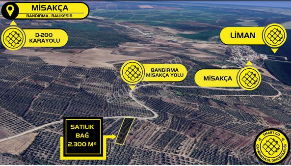 Misakça'da 2.300 M² Satılık Bağ