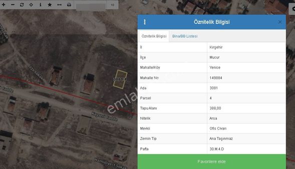 Mucur Yenice Mah. İmarlı Arsa