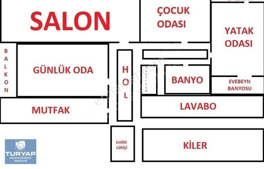 Turyap Metropol'den Rüya Kent Sit. Tünel Kalıp 3+1 Satılık Daire