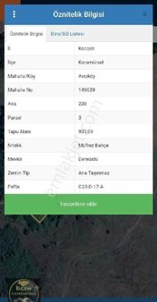 Kocaeli Karamürselde Avcıköy Mah Satılık Tarla