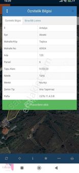 Akseki Taşlıca Murtici Gayet Genis Tarla Satılık