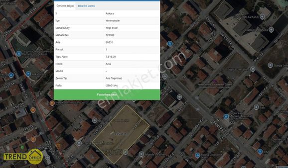 Yenimahalle Yeşil Evler 34 M2 Satılık Arsa Hissesi