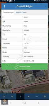 Didim Hisar Mahallesi Satılık 2 Villalık Arsa