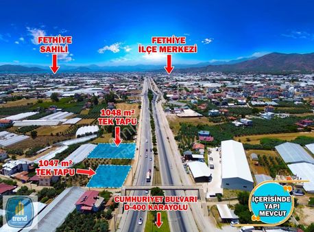 Fethiyede Caddeye Ve Bulvara Cephe 2095 Metre Satılık Arsa