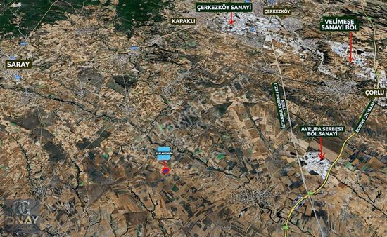 Kapaklı Uzunhacı Mahallesi 8.483 M2 Tek Tapu Tarla