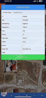 Konyaaltı Çağlarca Manzaralı Yerleşim İçinde 375 M² Satılık Arsa